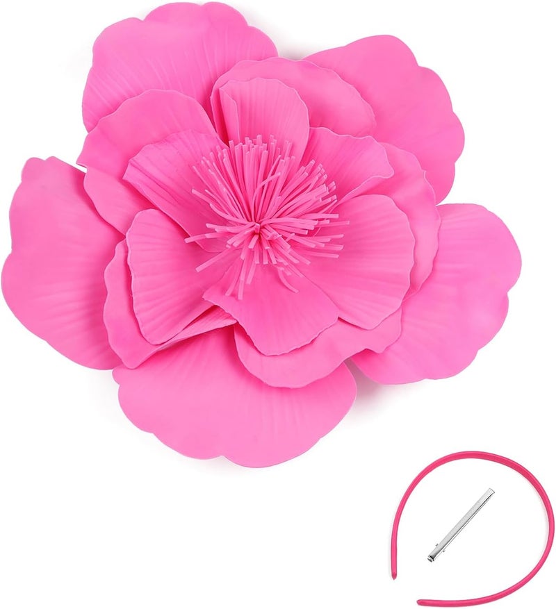 LDFWAY Large Flower Fascinators for Girls Women Tea Party Cocktail Headwear Derby Hats with Headband and Clip for Wedding - Image 3